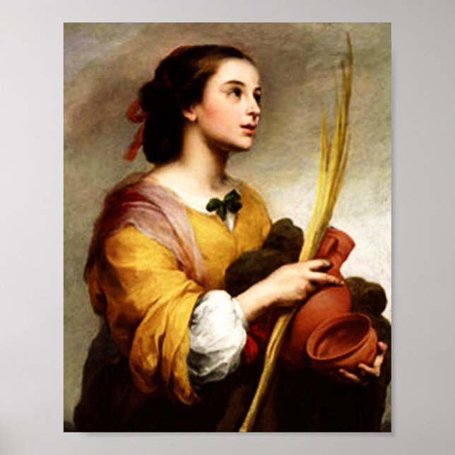 Saint Justa By Murillo  Poster (Front)