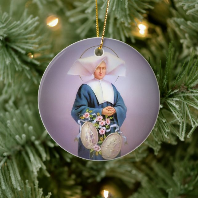 Saint Katherine Of Laboure Ceramic Tree Decoration (Tree)