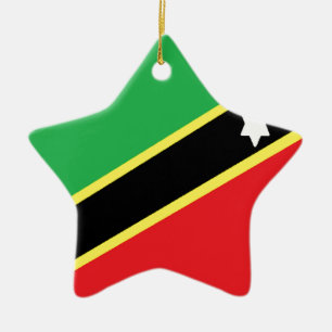 Saint Kitts and Nevis Ceramic Tree Decoration