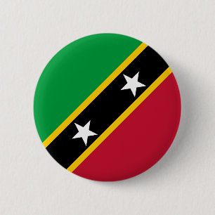 Saint Kitts and Nevis Flag 6 Cm Round Badge