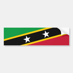 Saint Kitts and Nevis Flag Bumper Sticker