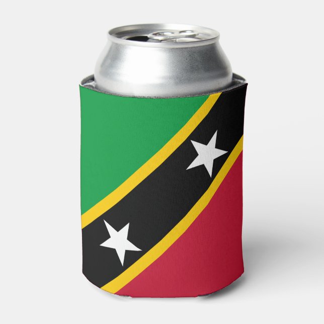 Saint Kitts and Nevis Flag Can Cooler (Can Front)