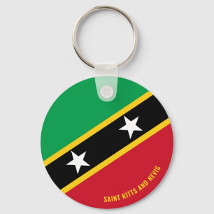 Saint Kitts and Nevis Flag Charming Patriotic Key Ring