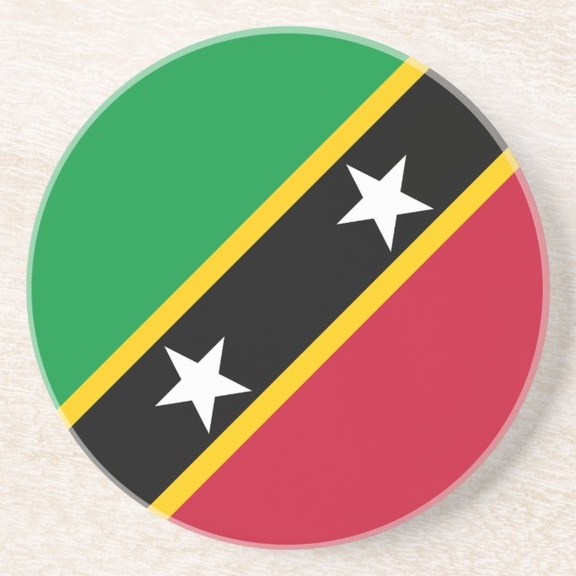 Saint Kitts and Nevis Flag Coaster (Front)