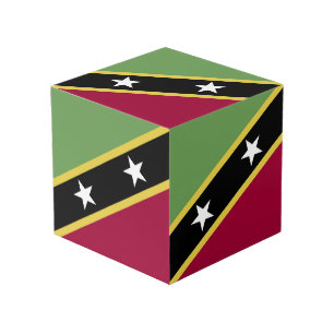Saint Kitts and Nevis flag Cube