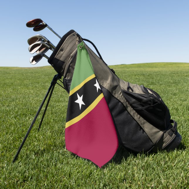 Saint Kitts and Nevis flag Golf Towel (Green)