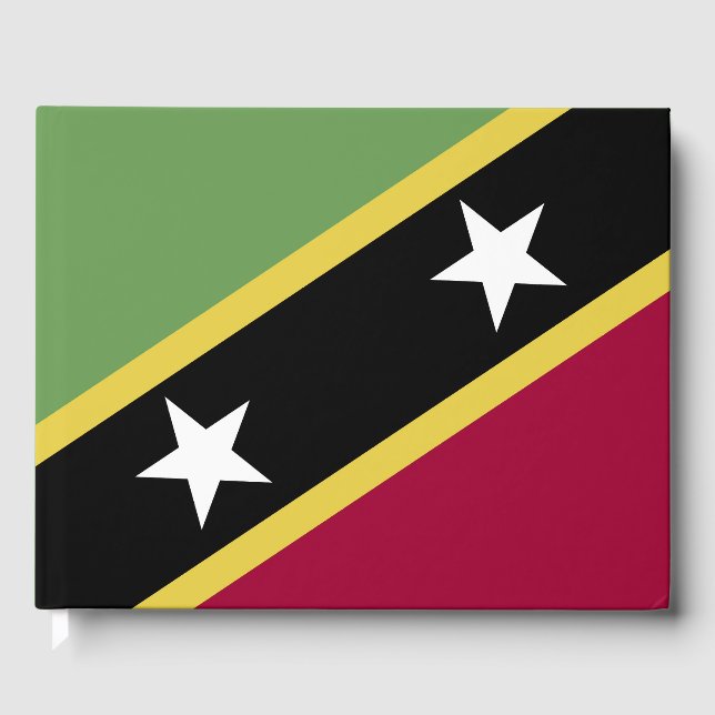 Saint Kitts and Nevis flag Guest Book (Front)