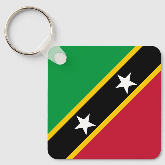 Saint Kitts and Nevis Flag Key Ring (Front)