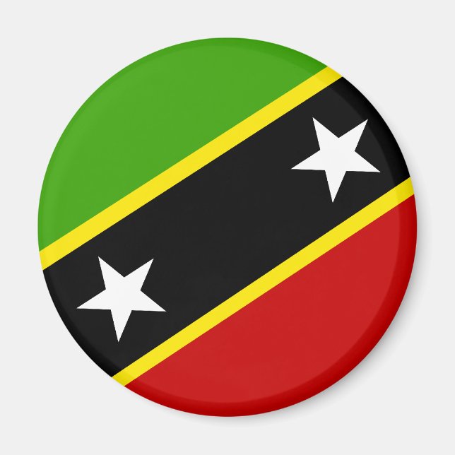 Saint Kitts And Nevis Flag Magnet (Front)