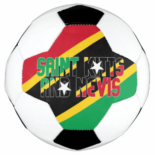 Saint Kitts and Nevis Flag Patriotic  Soccer Ball