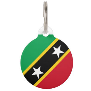 Saint Kitts and Nevis Flag Pet Tag