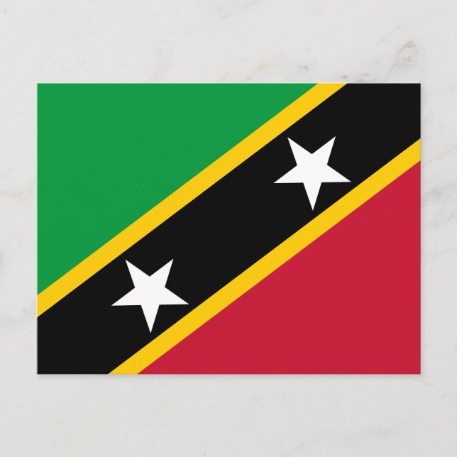 Saint Kitts and Nevis Flag Postcard (Front)