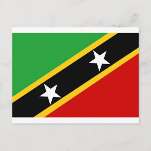 Saint Kitts and Nevis flag Postcard