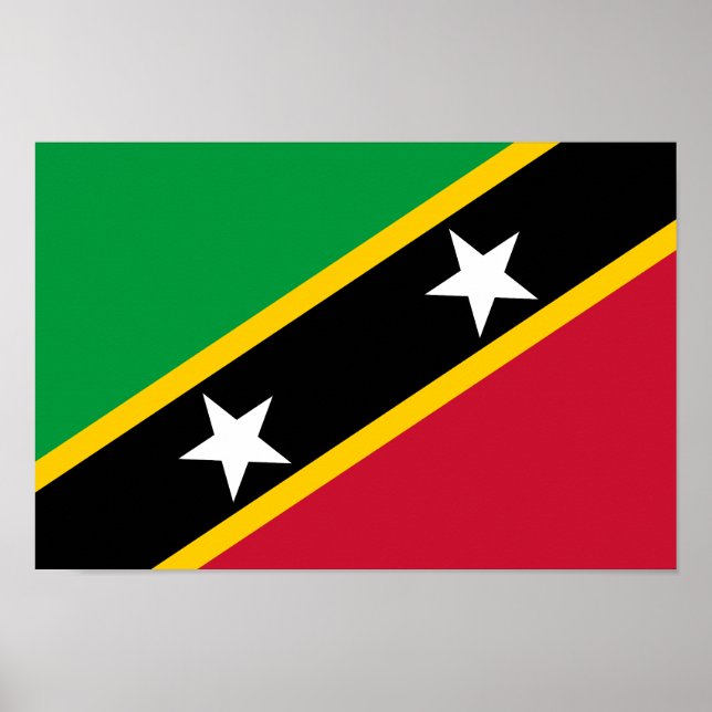 Saint Kitts and Nevis Flag Poster (Front)