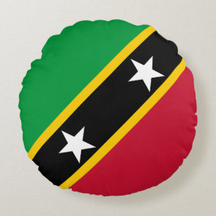 Saint Kitts and Nevis Flag Round Cushion