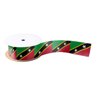 Saint Kitts and Nevis Flag Satin Ribbon