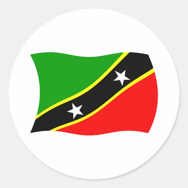 Saint Kitts and Nevis Flag Sticker (Front)