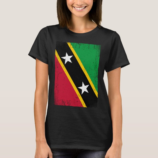 Saint Kitts and Nevis Flag T-Shirt (Front)