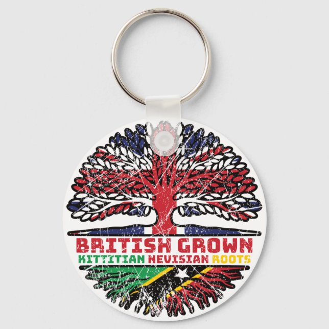 Saint Kitts and Nevis Kittitian Nevisian British Key Ring (Front)