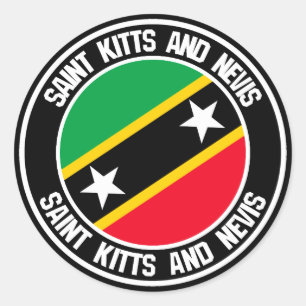 Saint Kitts and Nevis Round Emblem Classic Round Sticker