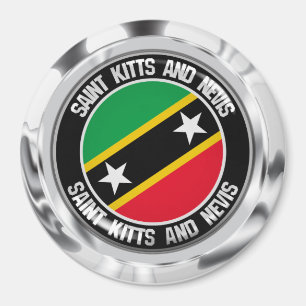 Saint Kitts and Nevis Round Emblem Magnet