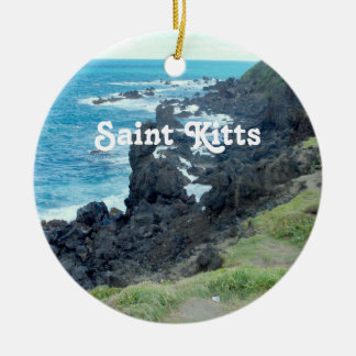 Saint Kitts Coast Ceramic Tree Decoration