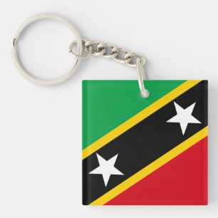 Saint Kitts & Nevis Flag  Key Ring