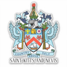 Saint Kitts Nevis National Coat Of Arms Patriotic 