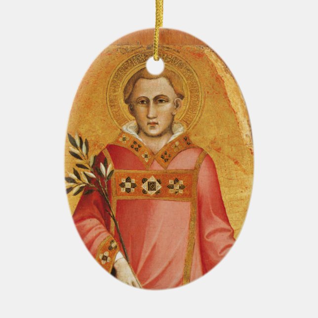 Saint Lawrence Ceramic Tree Decoration (Front)
