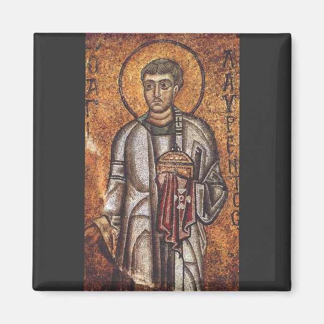 Saint Lawrence Mosaic Historical Art Magnet (Front)