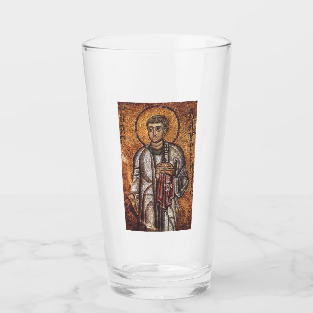 Saint Lawrence Orthodox Mosaic Art Print Glass (Front)