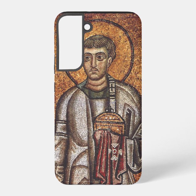 Saint Lawrence Orthodox Mosaic Art Print Samsung Galaxy S22+ Case (Back)