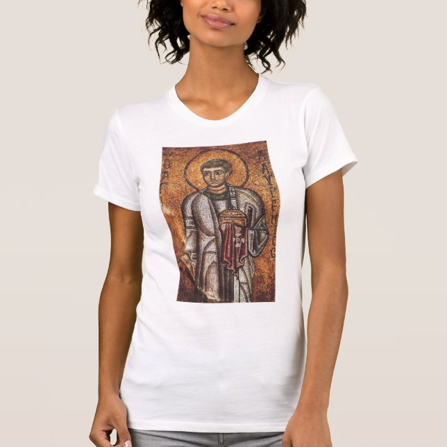 Saint Lawrence Orthodox Mosaic Art Print T-Shirt (Front)
