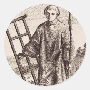 Saint Lawrence patron saint archive Classic Round Sticker
