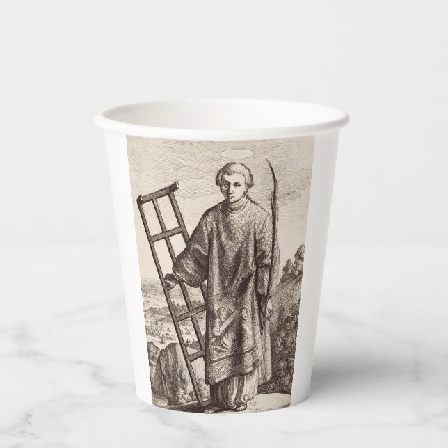 Saint Lawrence patron saint archive Paper Cups (Front)