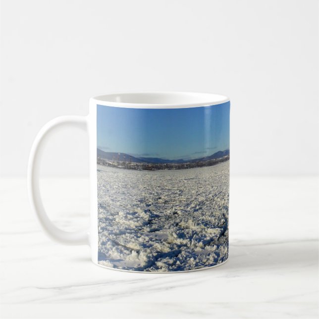 Saint Lawrence River in Winter, Quebec, Canada Coffee Mug (Left)