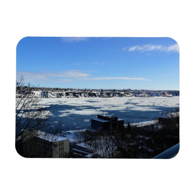 Saint Lawrence River in Winter, Quebec, Canada Magnet (Horizontal)