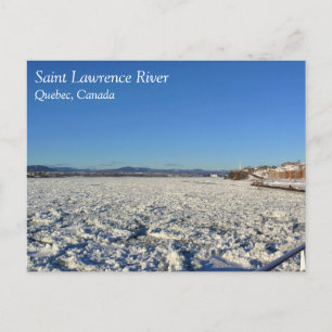 Saint Lawrence River in Winter, Quebec, Canada Postcard
