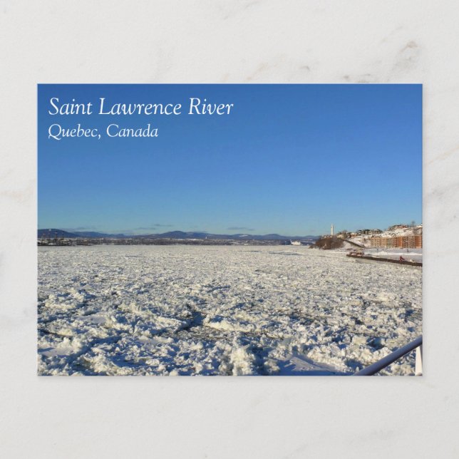 Saint Lawrence River in Winter, Quebec, Canada Postcard (Front)