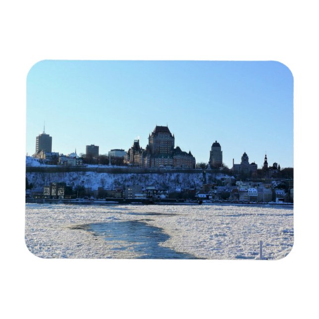 Saint Lawrence River & Old Quebec City, Quebec Magnet (Horizontal)