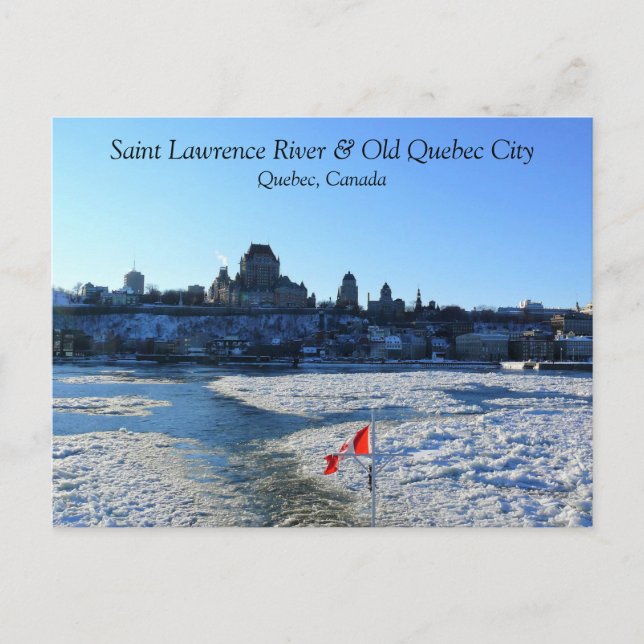 Saint Lawrence River & Old Quebec City, Quebec Postcard (Front)