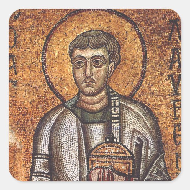 Saint Lawrence the Martyr Square Sticker (Front)