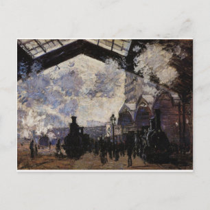 Saint-Lazare Station, Exterior View by Claude Mone Postcard