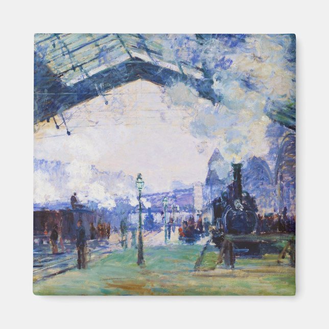 Saint-Lazare Station, Normandy Train, Claude Monet Magnet (Front)