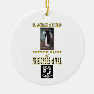 SAINT LEONARD of NOBLAC Ceramic Tree Decoration