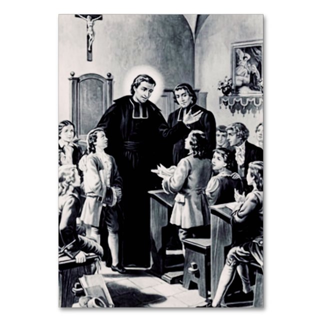 Saint Louis de Montfort French priest Table Number (Front)