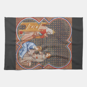 Saint Louis IX of France Tea Towel