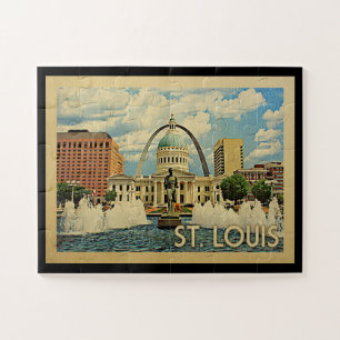 Saint Louis Missouri Vintage Travel Jigsaw Puzzle