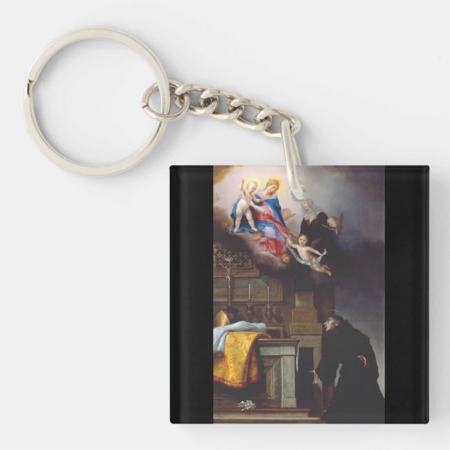 Saint Louis of Toulouse Heavenly Inheritance Art Key Ring (Front)