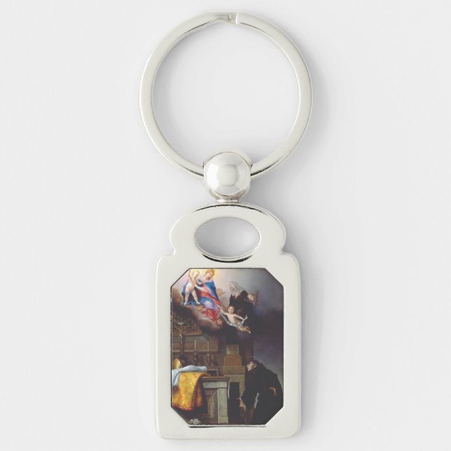 Saint Louis of Toulouse Heavenly Inheritance Art Key Ring (Front)